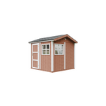 Abri de jardin qualit� premium 5, 9m� h252x250x294cm bardeaux bitumineux rouge