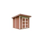 Abri de jardin qualit� premium 6m� l294xl279xh237 cm - rouge