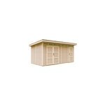 Abri de jardin qualit� premium 8. 52 + 2. 95 m� garage moto exterieur - beige