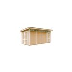 Abri de jardin qualit� premium 8. 52 + 2. 95 m� garage moto exterieur - jaune