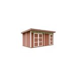 Abri de jardin qualit� premium 8. 52 + 2. 95 m� garage moto exterieur - rouge