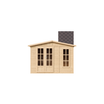 Abri de jardin en bois 6 m2 - avec des bardeaux bitumineux - marron