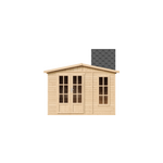 Abri de jardin en bois 6 m2 - avec des bardeaux bitumineux - noir