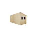 Abri de jardin en bois avec paroi latrale - 10 m2