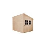 Abri de jardin en bois avec paroi latrale avec les planchers imprgn 6 m2