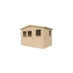 Abri de jardin en bois avec les planchers imprgn - 6m2