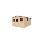Abri de jardin en bois avec les planchers imprgn - h226x324x416 cm - 12 m