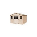 Abri de jardin en bois avec plancher imprgn - h246 x 418 x 420 cm - 16 m