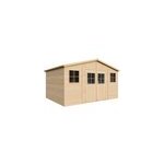 Abri de jardin en bois avec plancher impr�gn� - h246x418x320 cm - 12 m�