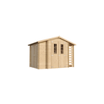 Abri de jardin en bois et range b�ches ext�rieur - 3, 53 + 0, 97 + 0, 97 m2