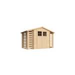 Abri de jardin en bois et range b�ches ext�rieur - 3, 53 + 0, 97 + 0, 97 m2