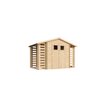 Abri de jardin en bois et range b�ches ext�rieur - 3, 53 + 0, 97 + 0, 97 m2