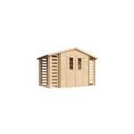 Abri de jardin en bois et range b�ches ext�rieur - 3, 53 + 0, 97 + 0, 97 m2