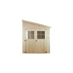 Abri de jardin en bois sans paroi latrale plus les planchers imprgn - 10m2