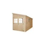 Abri de jardin en bois sans paroi latrale plus les planchers imprgn - 8 m2