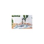 Acapulco salon de jardin 2 fauteuils ronds et table basse blanc