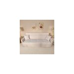 Adare canap convertible avec coffre en velours cotel beige 3 places