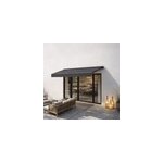 Adro store banne manuel 2, 95 x 2, 5 m en aluminium avec toile gris