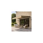 Adro store banne manuel 2, 95 x 2, 5 m en aluminium avec toile taupe
