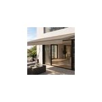 Adro store banne manuel 3, 95 x 3 m en aluminium avec toile taupe