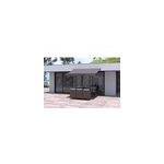 Adro - store banne manuel 3 x 2 m taupe polyester