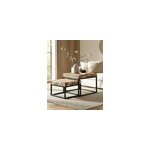 A�da - table basse carr�e gigogne en teck