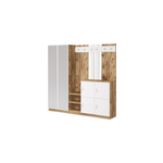 Anka meuble d'entr�e avec miroir bois et blanc