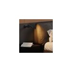 Applique liseuse sans fil noir zoom wall