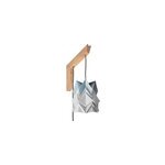 Applique murale bois et petite suspension origami bicolore en papier Applique murale bois et petite suspension origami bicolore en papier