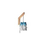 Applique murale bois et petite suspension origami bicolore en papier Applique murale bois et petite suspension origami bicolore en papier