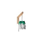 Applique murale bois et petite suspension origami bicolore en papier Applique murale bois et petite suspension origami bicolore en papier