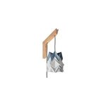Applique murale bois et petite suspension origami bicolore en papier Applique murale bois et petite suspension origami bicolore en papier