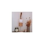Applique murale en bois et petite suspension en papier et cannage Applique murale en bois et petite suspension en papier et cannage