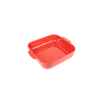 Appolia plat four cramique carr rouge