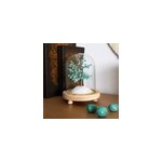 Arbre du bonheur sous cloche amazonite