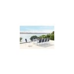 Arezzo 10 - salon de jardin extensible 10 places gris et blanc
