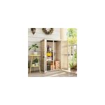 Armoire de jardin 2 portes persiennes 2 �tag�res bois pr� - huil�