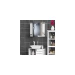 Armoire miroir murale rangement salle de bain acier inox.