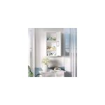 Armoire � pharmacie 2 �tag�res 3 niv. logo croix acier blanc
