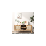 Artic - meuble tv d'angle 115 cm effet cannage