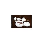 Assiette � dessert chat nez dor� - lot de 6