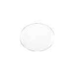 Assiette  dessert ovale bord platine