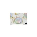 Assiette � dessert tricolore - paradise - lot de 6