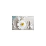 Assiette plate blanche flora - lot de 6