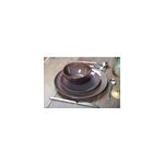 Assiette plate bordeaux - lot de 6