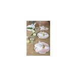 Assiette plate rose en mlamine - lot de 6