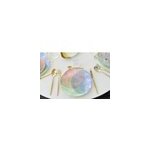 Assiette plate tricolore - paradise - lot de 6