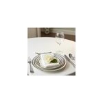 Assiette plate triple filet argent 27cm - lot de 6