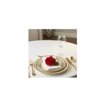 Assiette plate triple filet or 27cm - lot de 6