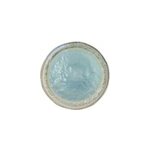 Assiette plate turquoise en porcelaine